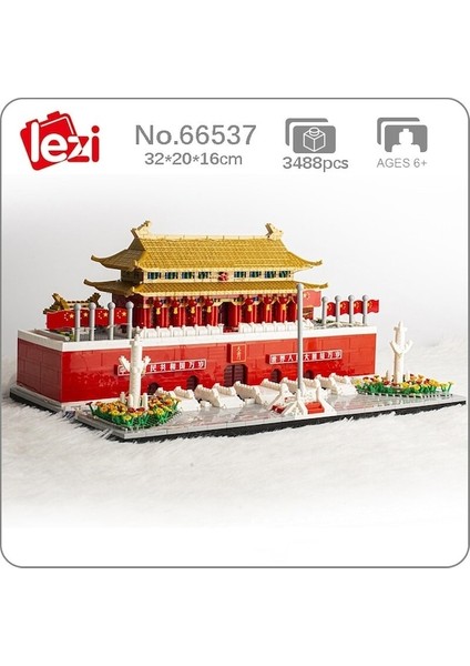 Lezı 66357 Pekin Tian An Men Yapı Blokları (Yurt Dışından)