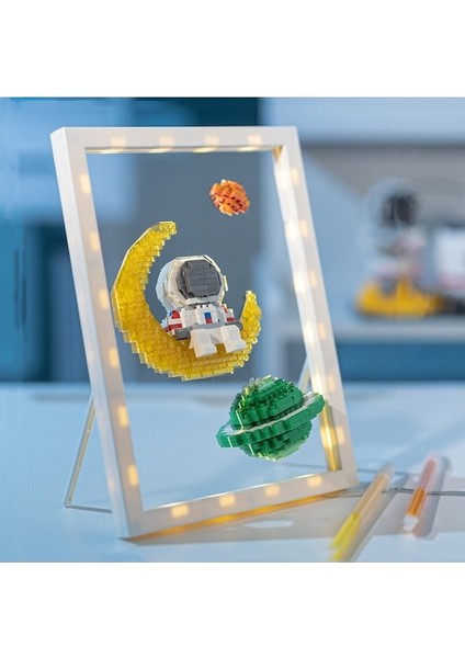 Boyu 7500C Astronot Ay Güneş Yıldız Çerçeve Işık Yapı Blokları (Yurt Dışından)