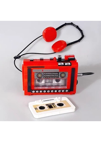 Lezi 00989 Kulaklıklı Kasetçalar ve Kaydedici Walkman Yapı Blokları (Yurt Dışından)