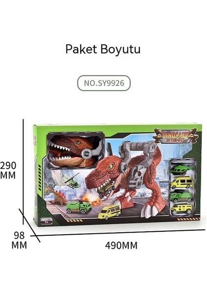 Mekanik Tyrannosaurus Rex Oyuncak Seti, Büyük Depolama Araba Oyuncak (Yurt Dışından)