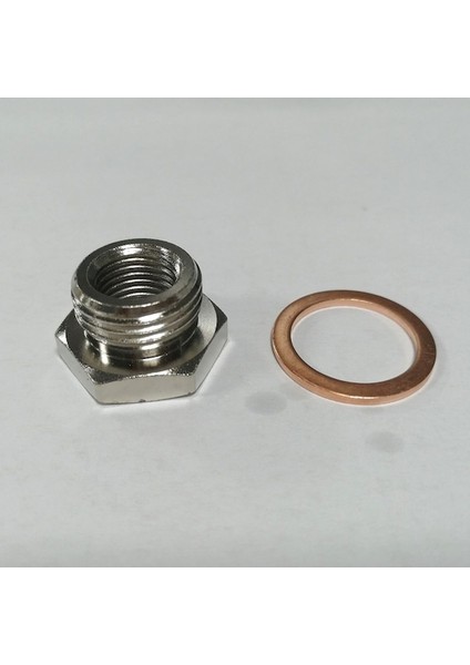M18 x 1,5 mm - M12 x 1,25 mm Egzoz O2 Oksijen Sensörü Spacer Redüktör Adaptör Konnektör Aksesuarları (Yurt Dışından)