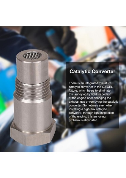 Cel Fix Check Eliminator - Otomobil Motor Işık Adaptörü Oksijen O2 Sensörü Cel Extender Arabalar Mini Katalitik Konvertör-Gümüş (Yurt Dışından)