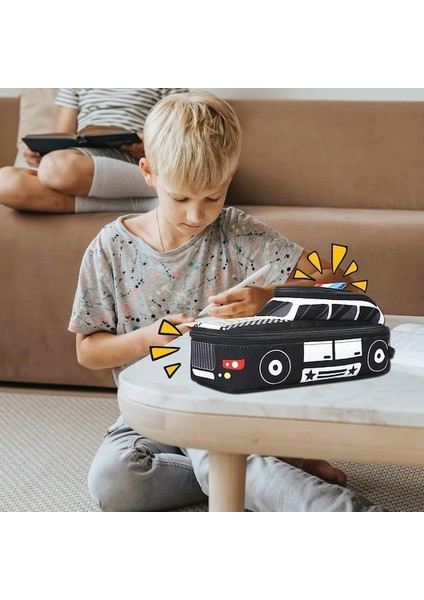 Çocuklar Için Sevimli Kalem Kutusu Kız Erkek Kalem Kılıfı Kawaii Kalem Kalem Kutusu Çanta Tutucu Okul Öğrencileri Için-Siyah (Yurt Dışından)