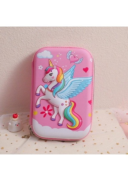 Heamor Kızlar Için Kalem Kutusu 3D Sevimli Eva Unicorn Kalem Fermuarlı Kese Pembe Kalem Kutusu Kırtasiye Kutusu Anti-Şok Büyük Kapasiteli Kalemlik Kalem Çantası Okul Için (Yurt Dışından)