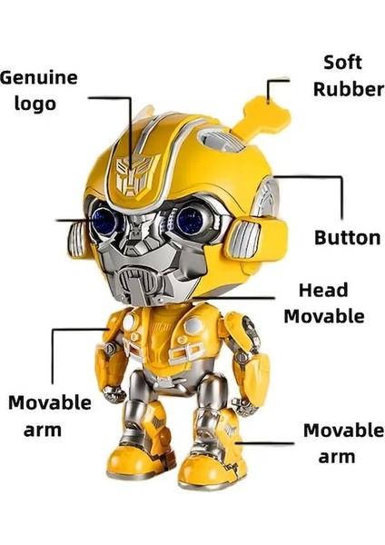 Bumblebee-Dönüşüm Robot Oyuncak 10 cm Akustik-Optik Yaban Arısı Optimus Prime Action Figure Koleksiyon Model Oyuncaklar Çocuklar Için Hediyeler (Yurt Dışından)