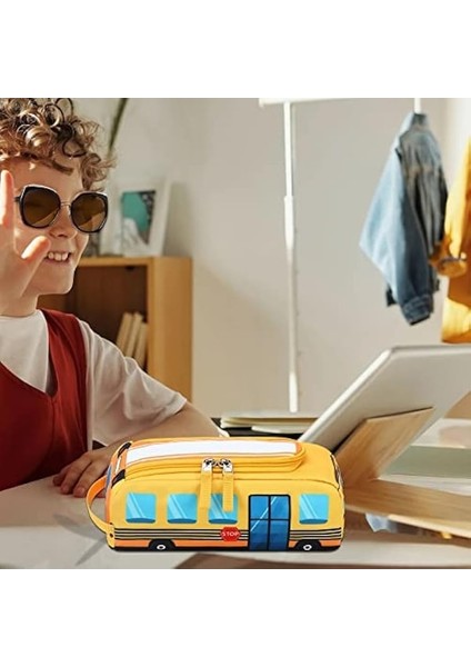 Çocuklar Için Sevimli Kalem Kutusu Kız Erkek Kalem Kılıfı Kawaii Kalem Kalem Kutusu Çanta Tutucu Okul Öğrencileri Için-Sarı (Yurt Dışından)