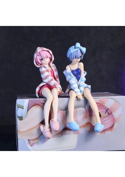 Bule-Rem Anime Figürü 15CM Re: Başka Bir Dünyada Sıfır Başlangıç Yaşamı Ram Loungewear Oturan Sevimli Model Şehriye Stoper Pvc Bebek Oyuncakları (Yurt Dışından) fiyatları