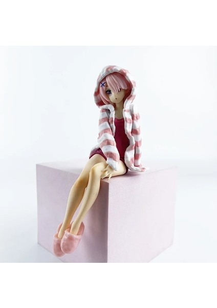 Bule-Rem Anime Figürü 15CM Re: Başka Bir Dünyada Sıfır Başlangıç Yaşamı Ram Loungewear Oturan Sevimli Model Şehriye Stoper Pvc Bebek Oyuncakları (Yurt Dışından) fırsatları