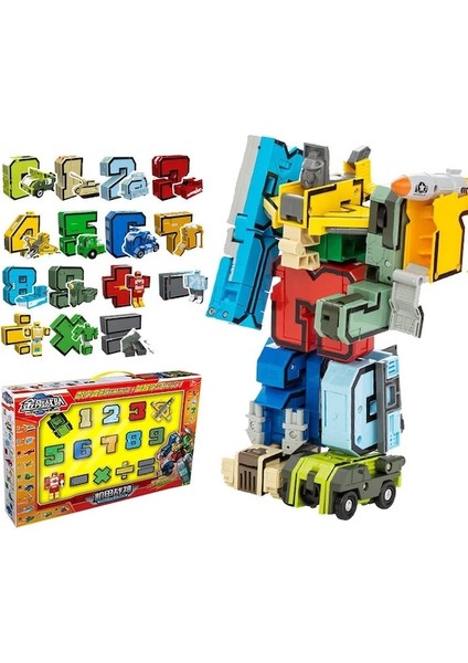 0123456789WITH Box-0-9 Dijital Numaralar Taşıma Mektubu Tankı Savaşçı Deformasyon Aksiyon Figürleri Dönüşüm Robot Oyuncaklar Çocuklar Için Hediye (Yurt Dışından)