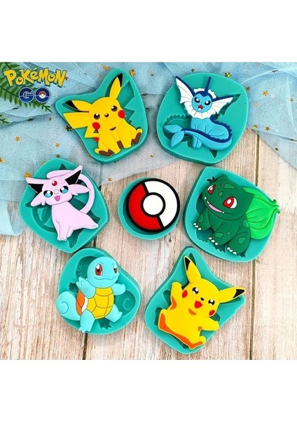 Pokeball 14-Pokemon Pikachu Kek Kalıbı Buz Küpü Kalıp Mutfak Bisküvi Mousse Çikolata Kalıp Puding Jöle El Yapımı Pişirme Araçları Fırın Için (Yurt Dışından)