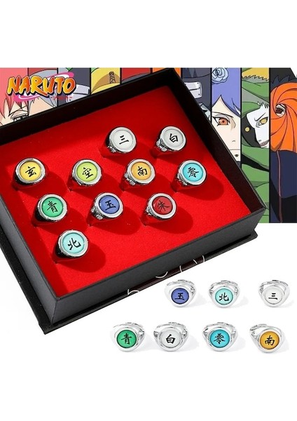 Deidara-Anime Naruto Akatsuki Yüzük Bantlar Cosplay Sahne Parmak Dekorasyon Erkek Kadın Takı Aksesuarları Comic-Con Uchiha Itachi Hediyeler (Yurt Dışından) fiyatları