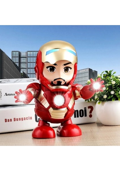 Gümüş-Avengers Süper Kahraman Elektronik Dans Müzikli Işık Robot Oyuncak Örümcek Adam Demir Adam Batman Panter Bebek Çocuk Erkek (Yurt Dışından)