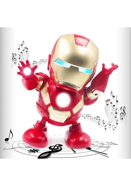 Gümüş-Avengers Süper Kahraman Elektronik Dans Müzikli Işık Robot Oyuncak Örümcek Adam Demir Adam Batman Panter Bebek Çocuk Erkek (Yurt Dışından)