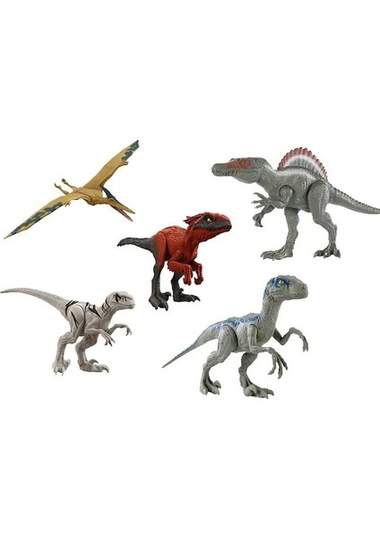 HMK78-JURASSIC Dünya Oyuncakları GWT54 Dominion Edmontosaurus Pyroraptor Atrociraptor Spinosaurus Pteranodon Dinozor Aksiyon Figürü Oyuncakları (Yurt Dışından) modelleri