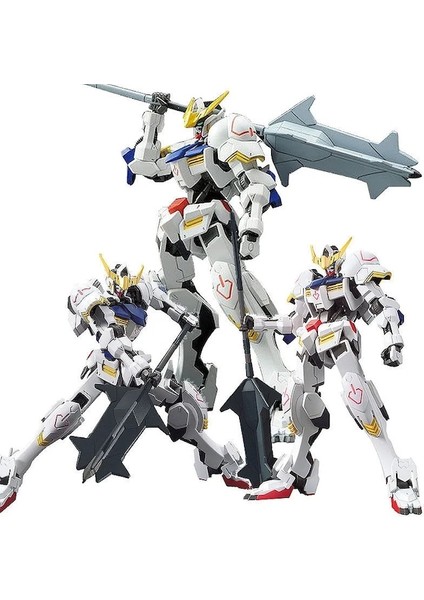 Eg Beyaz Strike-Model Ile 3 Adet Aracı-Çocuklar Büyük Sınıf Gundam Modeli Unicorn Hg Barbatos Fate Free Assault Monte Model Oyuncaklar Anime El I Boys (Yurt Dışından)