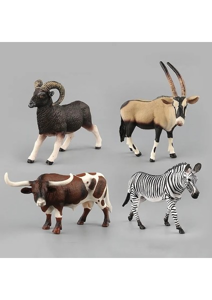 Uzun Boynuz Boğa Simülasyon Vahşi Hayvan Modeli Boğa Zürafa Zebra Antilop Heykeli Pvc Varlık Hareketli Bebek Dekorasyon Çocuk Eğitici Oyuncaklar (Yurt Dışından) fiyatları