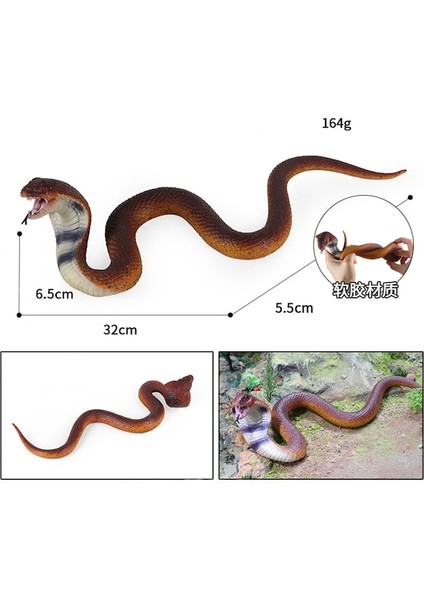 Kobra-Yılan Modeli Kobra Boa Yılanı Çıngıraklı Yılan Altın Python Vahşi Hayvan Oyuncak Aksiyon Figürü Yumuşak Tpr Toplayıcı Çocuklar Trick Oyuncak (Yurt Dışından)