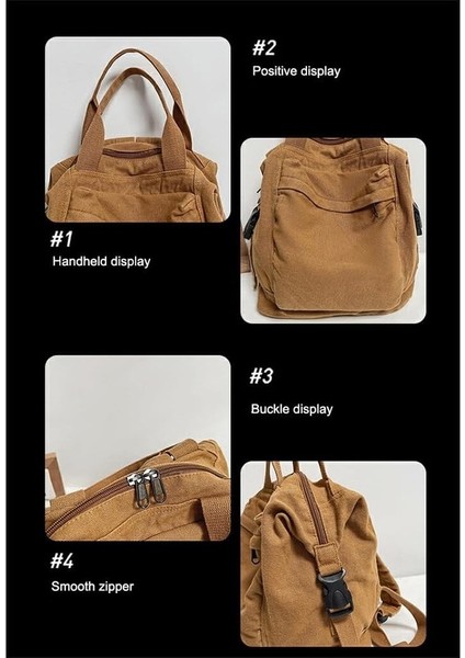 Heamor Üniversite Öğrencileri Için Dayanıklı Kanvas Sırt Çantası - Kokusuz ve Toksik Olmayan Geniş Uygulama Polyester Okul Çantası Dizüstü Bilgisayar Çantası, Siyah - Yeşil (Yurt Dışından) indirimleri