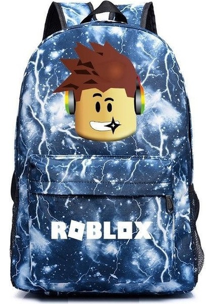Yucama Trendy Roblox Lise Öğrencisi Sırt Çantası - Gri Mavi (Yurt Dışından)