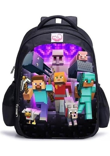 Yucama Minecraft Su Geçirmez Çocuk Sırt Renk 11 Çantası - Siyah (Yurt Dışından) fiyatları