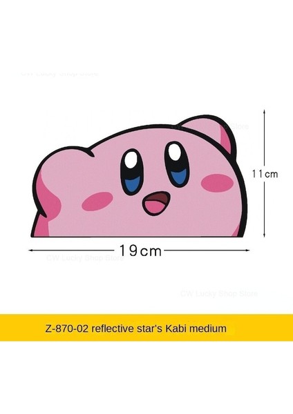 Kirby 02 M-Kirby Araba Plakası Yaratıcı Araba Hayvan Şekillendirici Çizilmeye Çıkartmalar Karikatür Araba Vücut Dekorasyon Su Geçirmez Çıkartmalar Dekor Aksesuarları (Yurt Dışından)