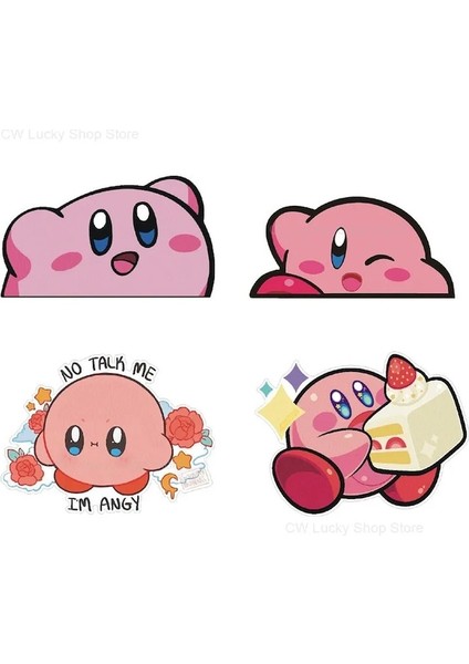 Kirby 02 M-Kirby Araba Plakası Yaratıcı Araba Hayvan Şekillendirici Çizilmeye Çıkartmalar Karikatür Araba Vücut Dekorasyon Su Geçirmez Çıkartmalar Dekor Aksesuarları (Yurt Dışından) modelleri