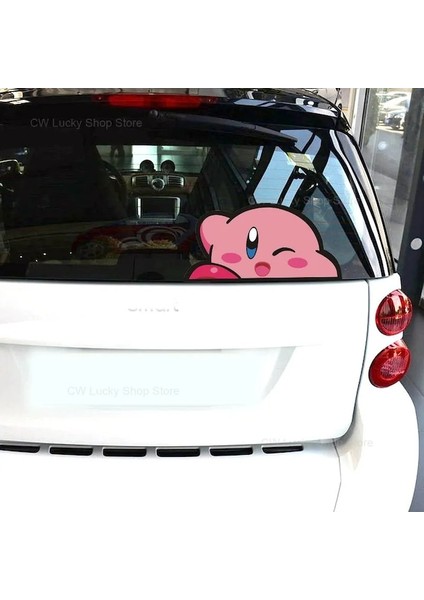 Kirby 02 M-Kirby Araba Plakası Yaratıcı Araba Hayvan Şekillendirici Çizilmeye Çıkartmalar Karikatür Araba Vücut Dekorasyon Su Geçirmez Çıkartmalar Dekor Aksesuarları (Yurt Dışından) fırsatları