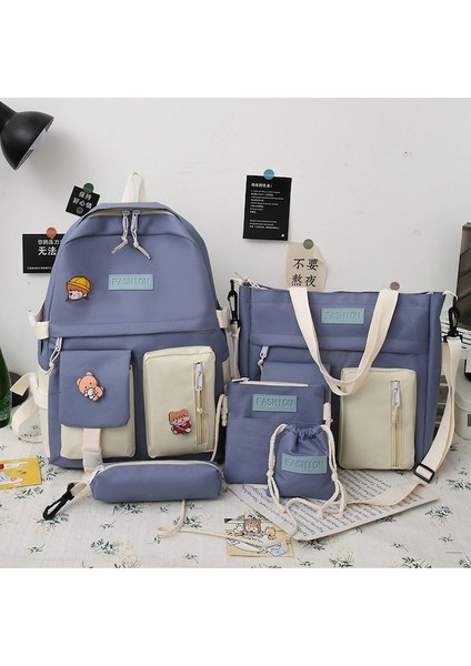 Ortaokul Öğrencileri Için Okul Çantası 5'li Set1 (Yurt Dışından)