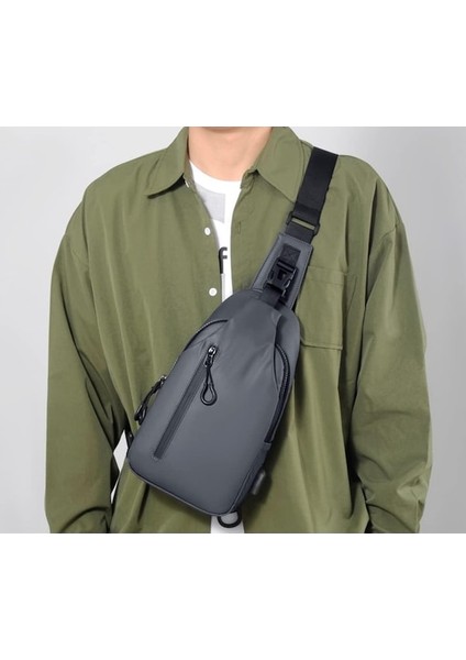 Yucama Erkek Omuz Çantası Crossbody Çanta Spor Çantası Çanta Su Geçirmez Göğüs Çantası Su Geçirmez Bel Çantası Yumuşak Kumaş - Grey (Yurt Dışından) fiyatları