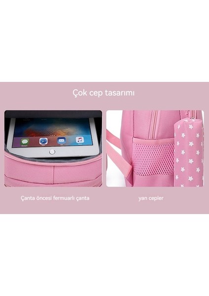 Oloey Kalem Cepli Sevimli Anaokulu Ilkokul Öğrenci Okul Çantası Mor (Yurt Dışından) indirimleri