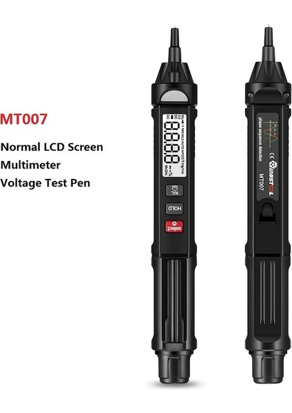 MT007-MUSTOOL MT007PRO/ MT007 Kalem Şekli Dijital Multimetre Test Ucu Normal Lcd/anti Ekran Pilsiz True Rms Siyah (Yurt Dışından)