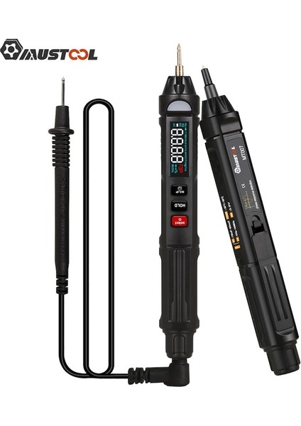 MT007-MUSTOOL MT007PRO/ MT007 Kalem Şekli Dijital Multimetre Test Ucu Normal Lcd/anti Ekran Pilsiz True Rms Siyah (Yurt Dışından) fiyatları