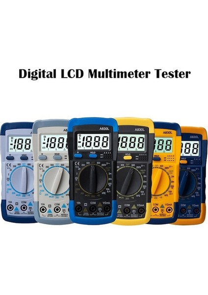 Sarı-Profesyonel Dijital Multimetre Tester LCD Dijital Tester Multimetre Buzzer Fonksiyonlu Elektrikli Aletler Ac Dc Voltaj Göstergesi (Yurt Dışından) fiyatları