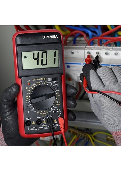 DT9205A-KIRMIZI-DT9205A Profesyonel Dijital Multimetre Test Cihazı Manuel Aralığı Gerilim Akım Ölçer Acemi Için El Otomotiv Multimetre (Yurt Dışından) fiyatları