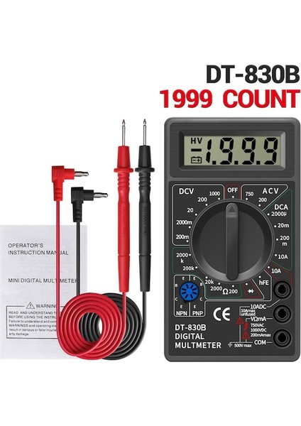Multimetre Dijital-Lcd Dijital El Multimetre DT830B Mini Voltmetre Ampermetre Ohm Test Cihazı 750/1000 V Ac/dc Çoklu Metre Dijital Multimetre Metre (Yurt Dışından) fiyatları