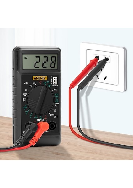 Taşınabilir Araç Mini Dijital Multimetre DT182 Buzzer ile Aşırı Yük Koruması Cep Gerilimi Amper Ohm Metre Dc Ac LCD (Yurt Dışından)