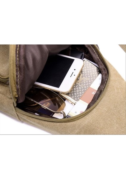 Yucama Çapraz Askılı Çanta Erkekler Için Askılı Çanta Bisiklet Sırt Çantaları Göğüs Paketi Crossbody Çanta Bir Kayış Sırt Çantası Çapraz Vücut - Khaki (Yurt Dışından)