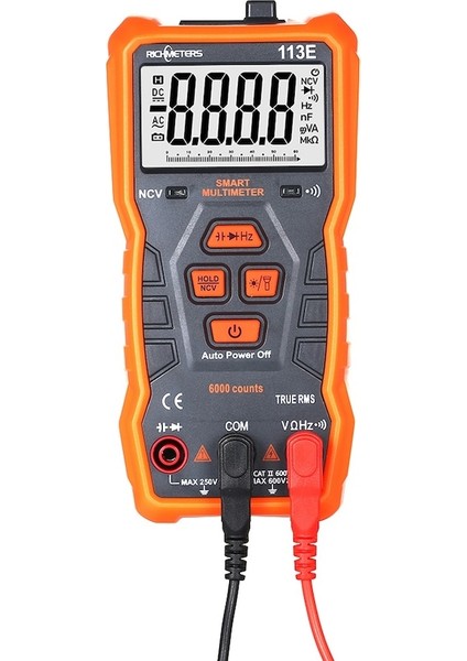 RM113E-RICHMETERS RM113A Ncv Dijital Multimetre Profesyonel Hfe Ac/dc Manyetik Emme Ile Voltaj Ölçümü Büyük Ekran Multimetre (Yurt Dışından)