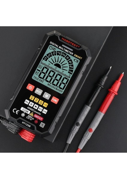 HT125-AKILLI Multimetre Dijital Profesyonel Dmm Test Cihazı 600V Ac Dc Voltaj Kapasite Ohm Hz Diyot Ncv Canlı Tutma Trms Süreklilik Ölçer (Yurt Dışından) modelleri