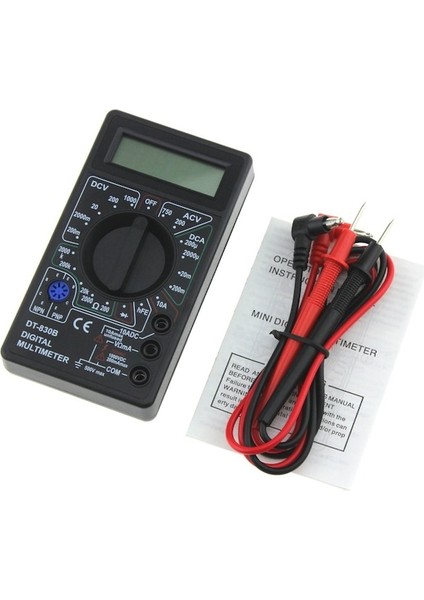 Siyah-Cep Dijital Multimetre DT-830B Mini 1999 Sayımları Ac/dc Amp Volt Ohm Test Cihazı Ampermetre Voltmetre Çoklu Metre (Yurt Dışından)