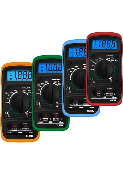 KIRMIZI-XL830L El Dijital Multimetre LCD Arka Işık Taşınabilir Ac/dc Ampermetre Voltmetre Ohm Voltmetre Metre Multimetro (Yurt Dışından) fiyatları