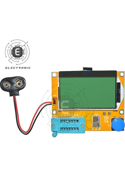 Pil Düğmesi-Esr Metre MEGA328 Transistör Test Cihazı Dijital V2.68 Esr-T4 Diyot Triyot Kapasite Mos/pnp/npn Lcr 12864 LCD Ekran Test Cihazı (Yurt Dışından)