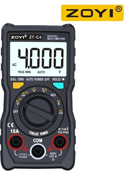 Zt-C4-Zoyı Zt-C1 / Zt-C2 / Zt-C3 / Zt-C4 4000 Sayım Dijital Multimetre Elektrik Dmm Transistör Test Cihazı Kapasite Ölçer (Yurt Dışından)