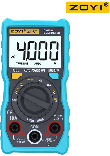 Zt-C4-Zoyı Zt-C1 / Zt-C2 / Zt-C3 / Zt-C4 4000 Sayım Dijital Multimetre Elektrik Dmm Transistör Test Cihazı Kapasite Ölçer (Yurt Dışından)