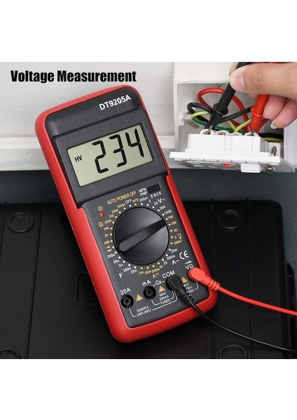 DT9205A-SARI-PROFESYONEL Dijital Multimetre Dijital Dmm Ac Dc Voltaj Akım Ohm Kapasite Hfe Taşınabilir Ampermetre Voltmetre Metre Test Cihazı (Yurt Dışından) fırsatları