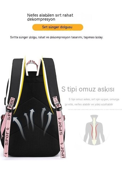 Blackpınk Su Geçirmez USB Şarjlı Okul Çantası (Yurt Dışından)