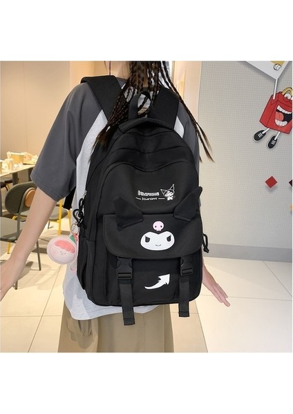 Yucama Ortaokul Öğrencilerinin Geniş Kapasiteli Sırt Ilkokul Öğrencileri Hafif ve Yük Azaltıcı Sırt Çantası - Siyah (Yurt Dışından) fırsatları