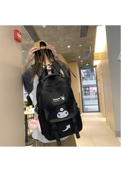 Yucama Ortaokul Öğrencilerinin Geniş Kapasiteli Sırt Ilkokul Öğrencileri Hafif ve Yük Azaltıcı Sırt Çantası - Siyah (Yurt Dışından) indirimleri