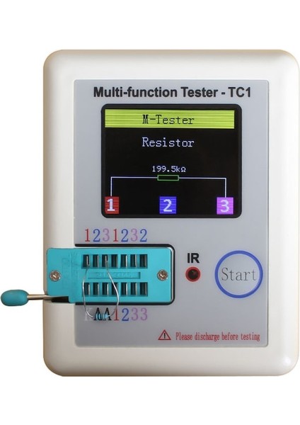 LCR-TC11.77 Inç Renkli Ekran Çok Fonksiyonlu Tft Arka Işık Transistör Test Cihazı Diyot Triyot Kapasitör Direnç Transistör (Yurt Dışından) fırsatları