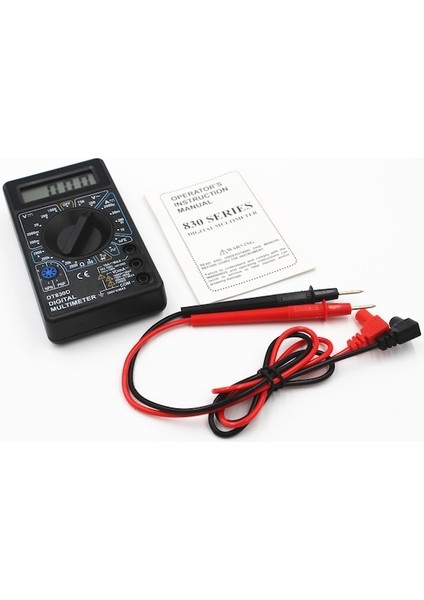 Whdz DT-830D Buzzer Ile Mini Dijital Multimetre Aşırı Yük Koruması Güvenlik Voltajı Amper Ohm Test Probu Dc Ac LCD Siyah (Yurt Dışından) fiyatları
